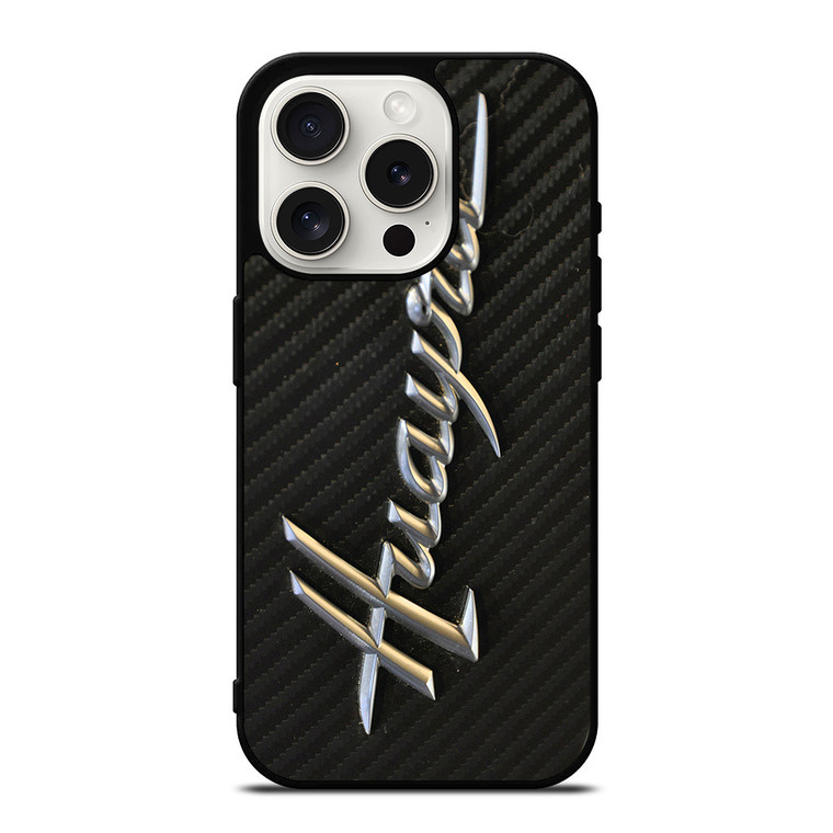 PAGANI HUAYRA CARBON LOGO iPhone 15 Pro Case Cover