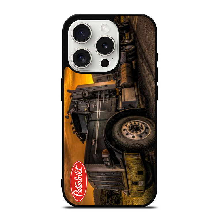 PETERBILT TRUCK BLACK iPhone 15 Pro Case Cover