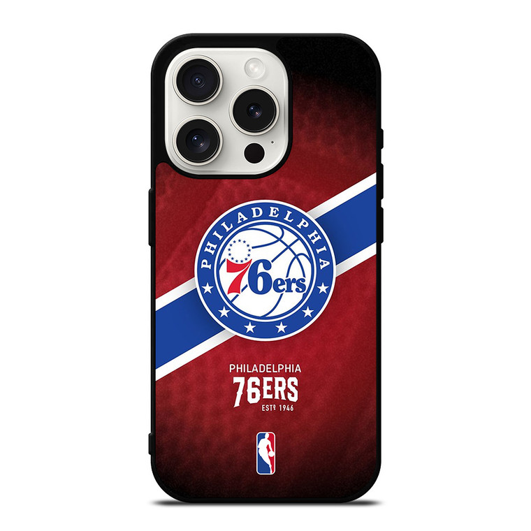 PHILADELPHIA 76ERS NBA TEAM LOGO iPhone 15 Pro Case Cover