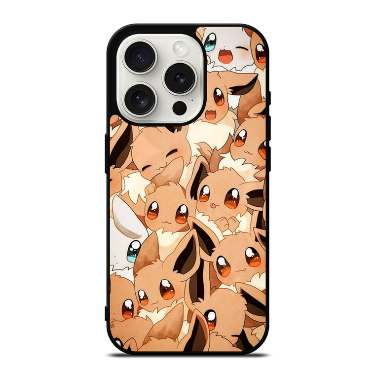 POKEMON EEVEE CUTE COLLAGE iPhone 15 Pro Case Cover