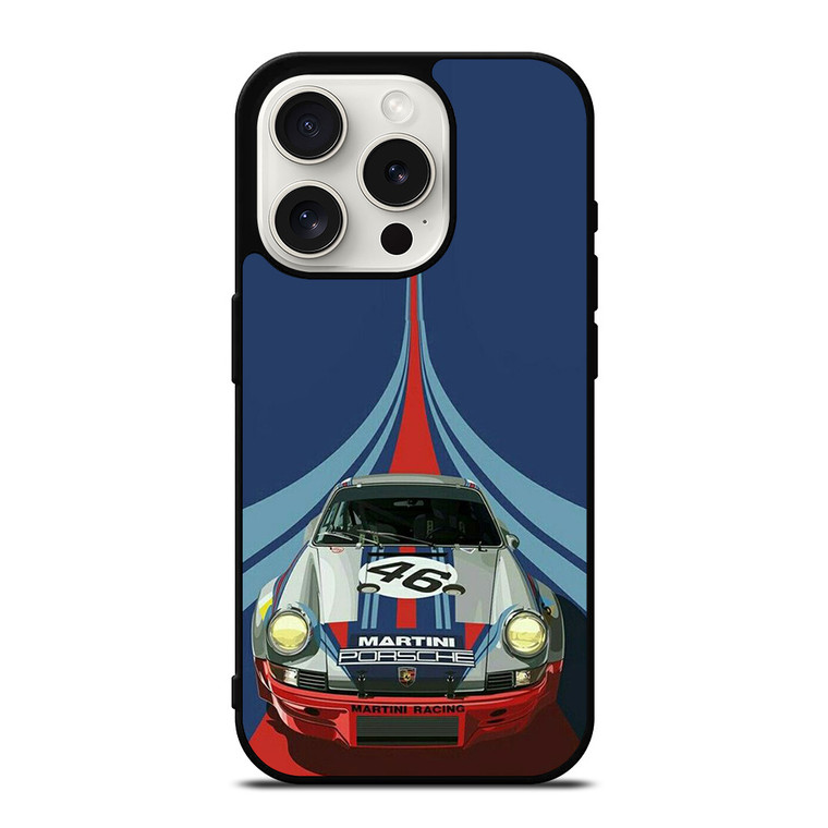 PORSCHE MARTINI RACING CAR LOGO 46 iPhone 15 Pro Case Cover