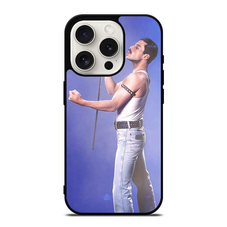 QUEEN FREDDIE MERCURY RAMI MALEK iPhone 15 Pro Case Cover