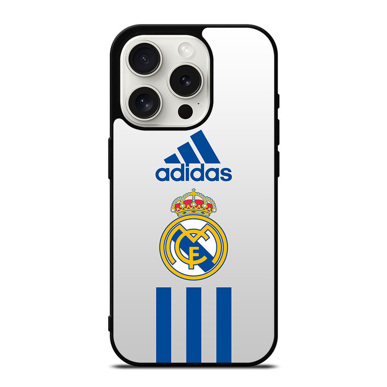 REAL MADRID CF ADIDAS STRIPES iPhone 15 Pro Case Cover