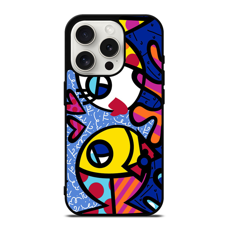 ROMERO BRITTO FISH LOVE iPhone 15 Pro Case Cover