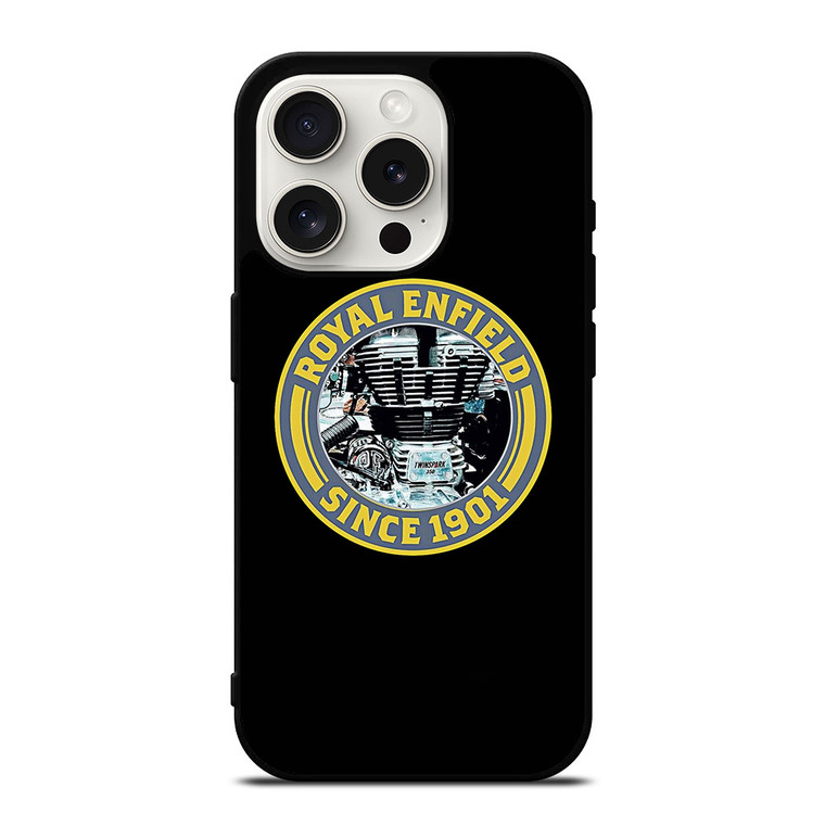ROYAL ENFIELD ENGINE BADGE iPhone 15 Pro Case Cover