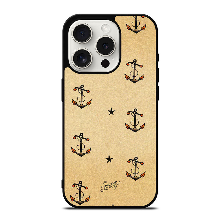 SAILOR JERRY ANCHOR PATTERN iPhone 15 Pro Case Cover