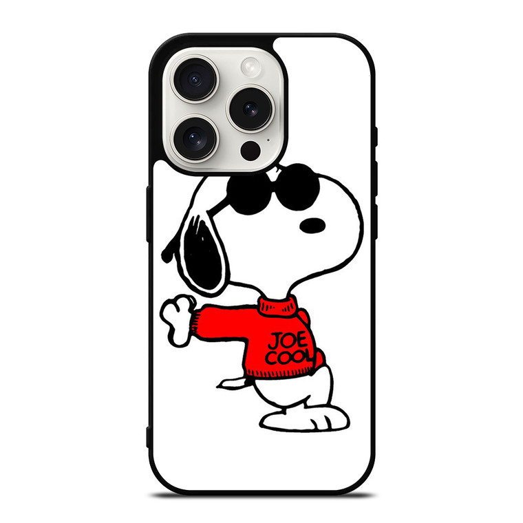 SNOOPY THE PEANUTS CHARLIE BROWN JOE COOL iPhone 15 Pro Case Cover