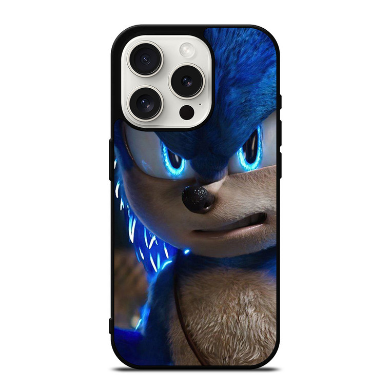 SONIC THE HEDGEHOG MOVIE FURIOUS FACE iPhone 15 Pro Case Cover