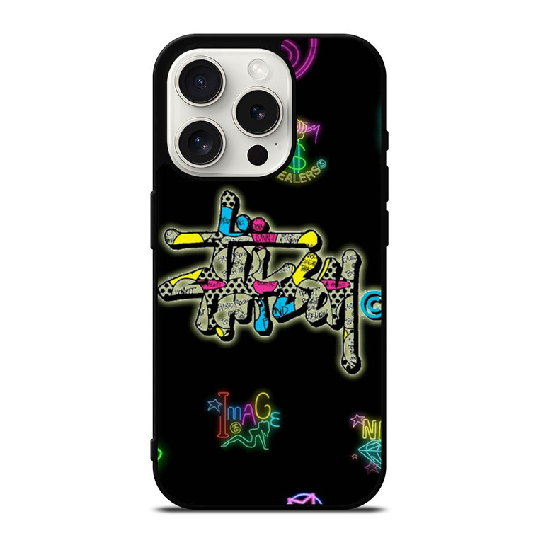STUSSY LOGO COLOR FULL iPhone 15 Pro Case Cover