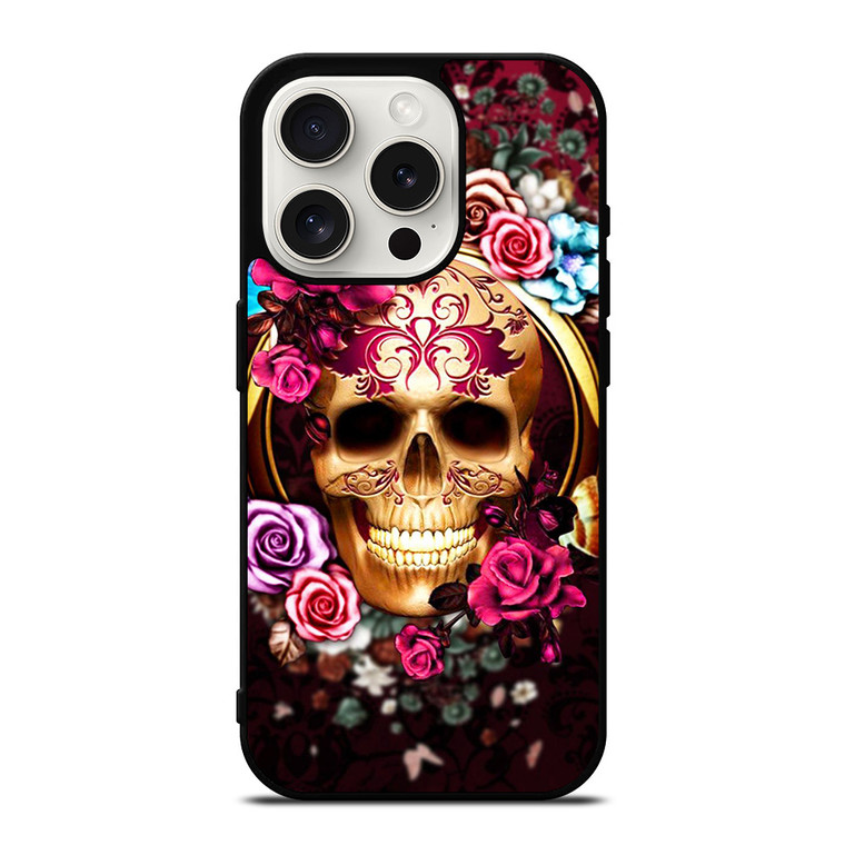 SUGAR SKULL FLOWER 2 iPhone 15 Pro Case Cover