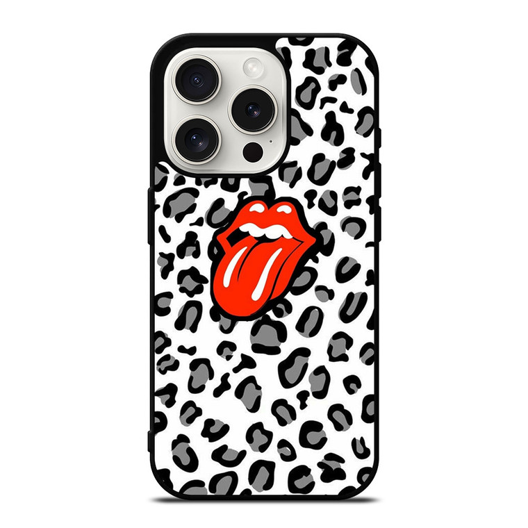 THE ROLLING STONES LEOPARD SKIN iPhone 15 Pro Case Cover THE ROLLING STONES LEOPARD SKIN iPhone 15 Pro Case Cover