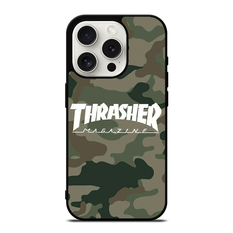 THRASHER SKATEBOARD MAGAZINE CAMO iPhone 15 Pro Case Cover