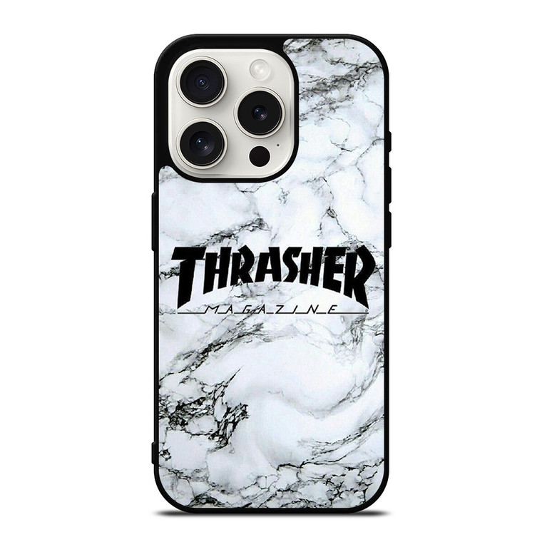 THRASHER SKATEBOARD MAGAZINE MARBLE iPhone 15 Pro Case Cover