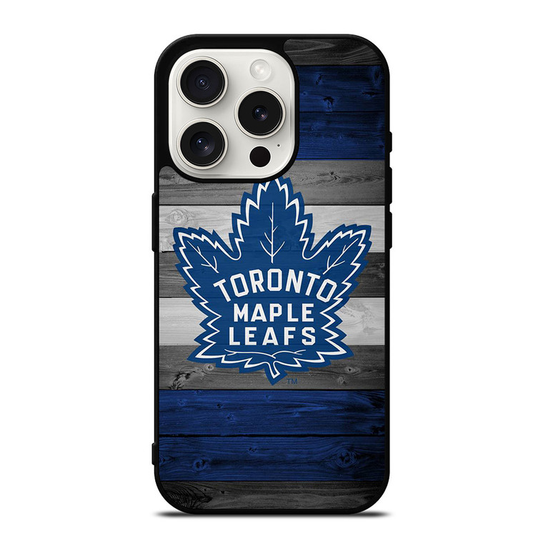 TORONTO MAPLE LEAFS WOODEN LOGO iPhone 15 Pro Case Cover