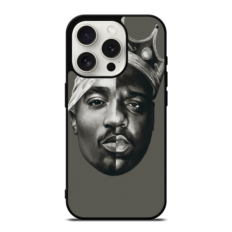 TUPAC AND NOTORIOUS BIG ART iPhone 15 Pro Case Cover