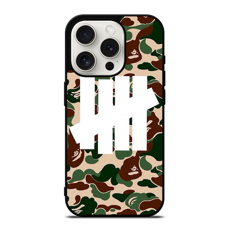 UNDEFEATED BAPE CAMO iPhone 15 Pro Case Cover