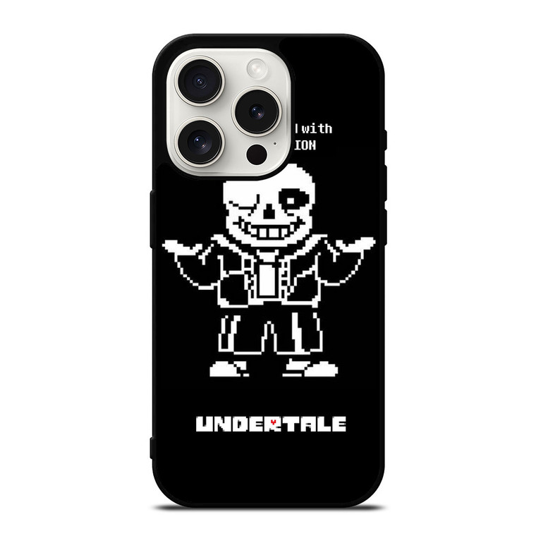 UNDERTALE SANS 8 BIT QUOTE iPhone 15 Pro Case Cover