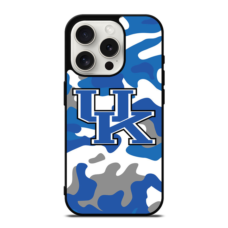 UNIVERSITY OF KENTUCKY CAMO iPhone 15 Pro Case Cover