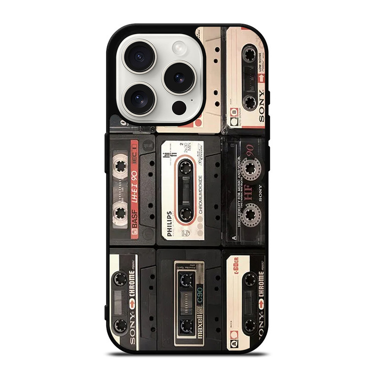 VINTAGE MIXTAPE COLLAGE iPhone 15 Pro Case Cover