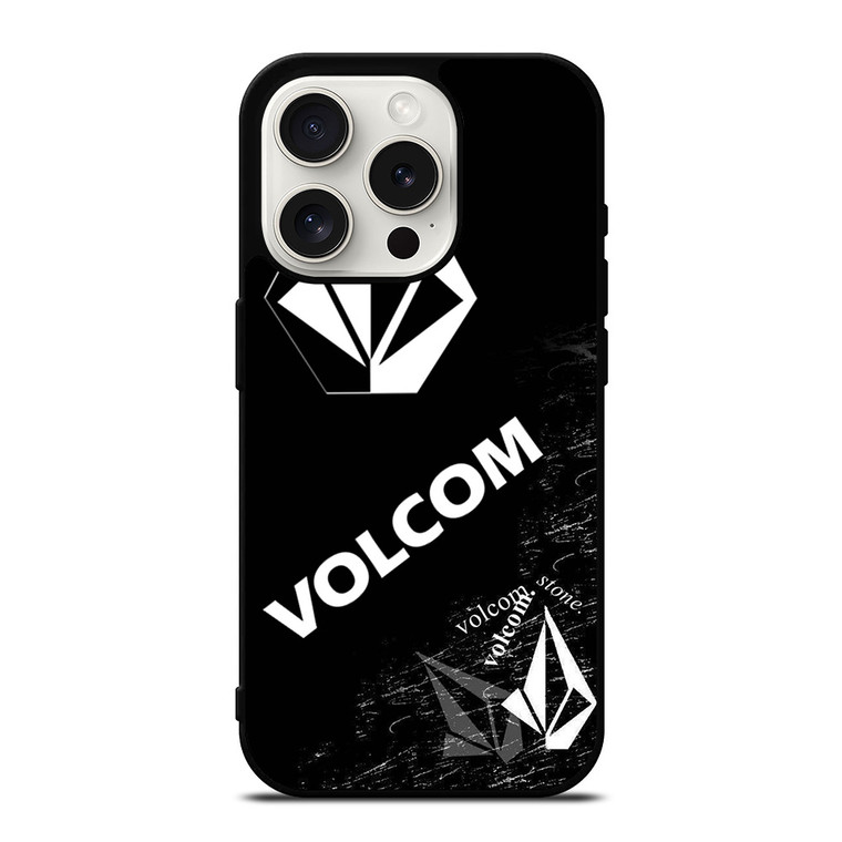 VOLCOM BLACK LOGO iPhone 15 Pro Case Cover