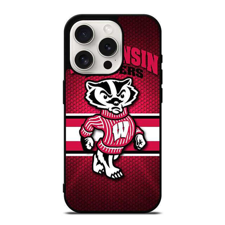 WISCONSIN BADGER FOOTBALL LOGO 2 iPhone 15 Pro Case Cover