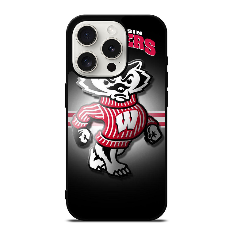 WISCONSIN BADGER FOOTBALL LOGO iPhone 15 Pro Case Cover