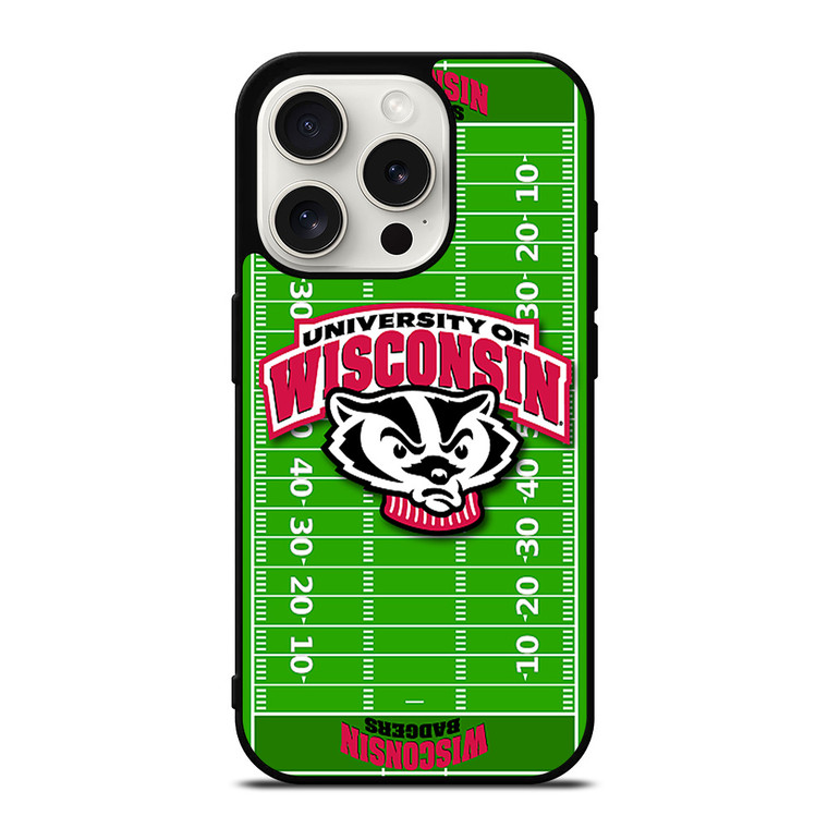 WISCONSIN BADGER FOOTBALL iPhone 15 Pro Case Cover