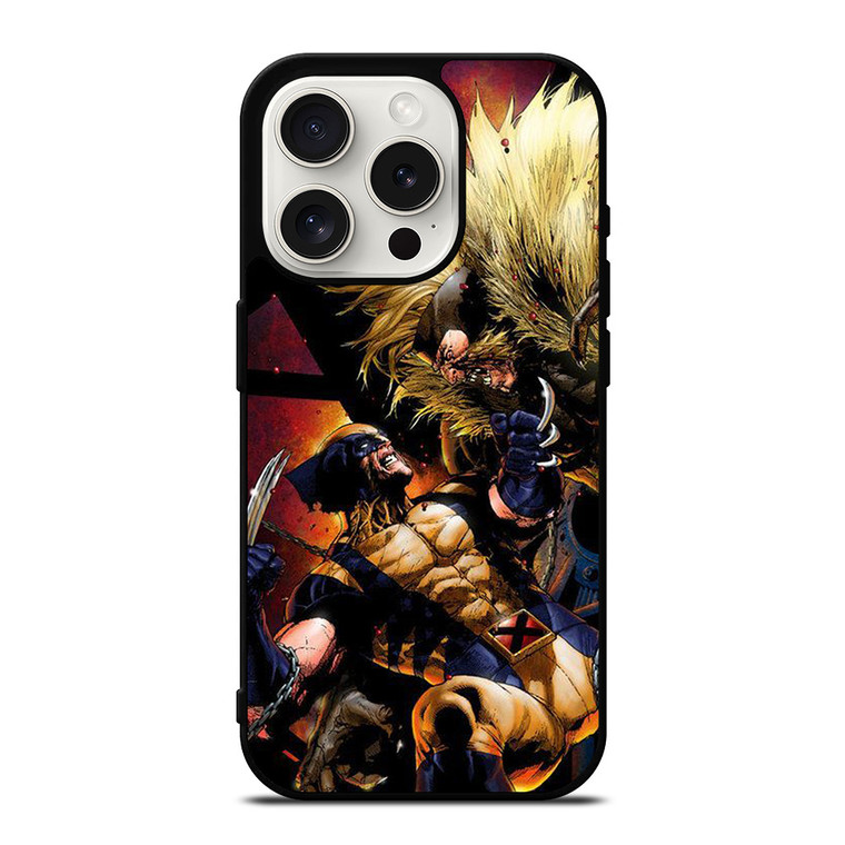 WOLVERINE VS SABRETOOTH iPhone 15 Pro Case Cover