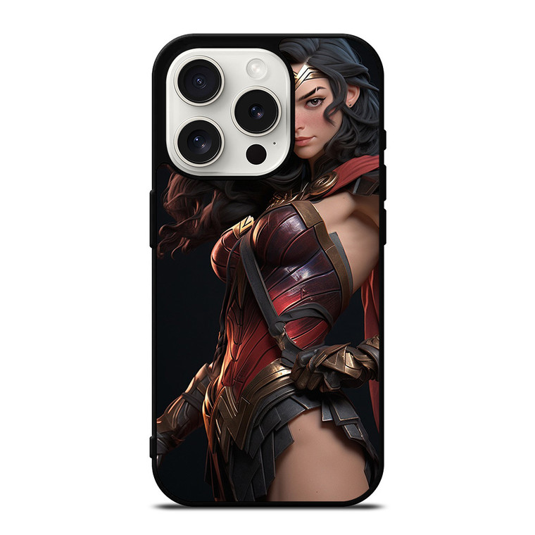 WONDER WOMAN DC COMIC BEAUTIFUL SUPERHERO iPhone 15 Pro Case Cover