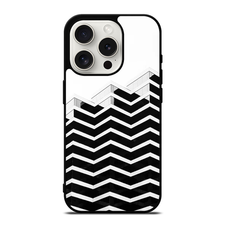 ZIG ZAG HALF PATTERN iPhone 15 Pro Case Cover