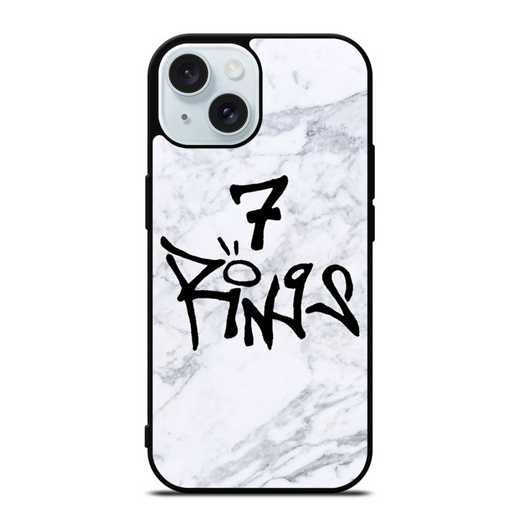 7 RINGS ARIANA GRANDE MARBLE iPhone 15 Case Cover