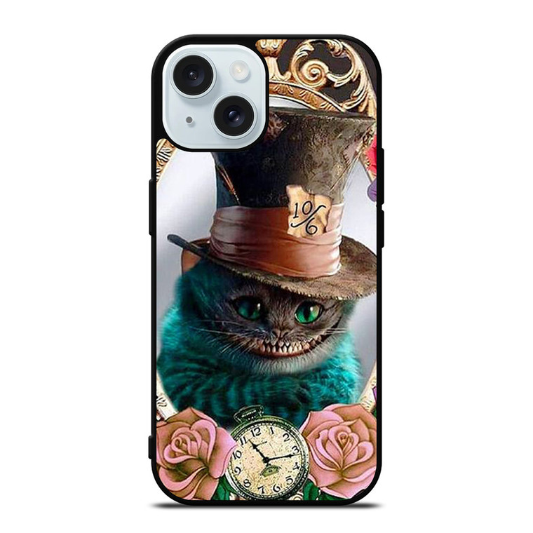 ALICE IN WONDERLAND CAT CUTE iPhone 15 Case Cover