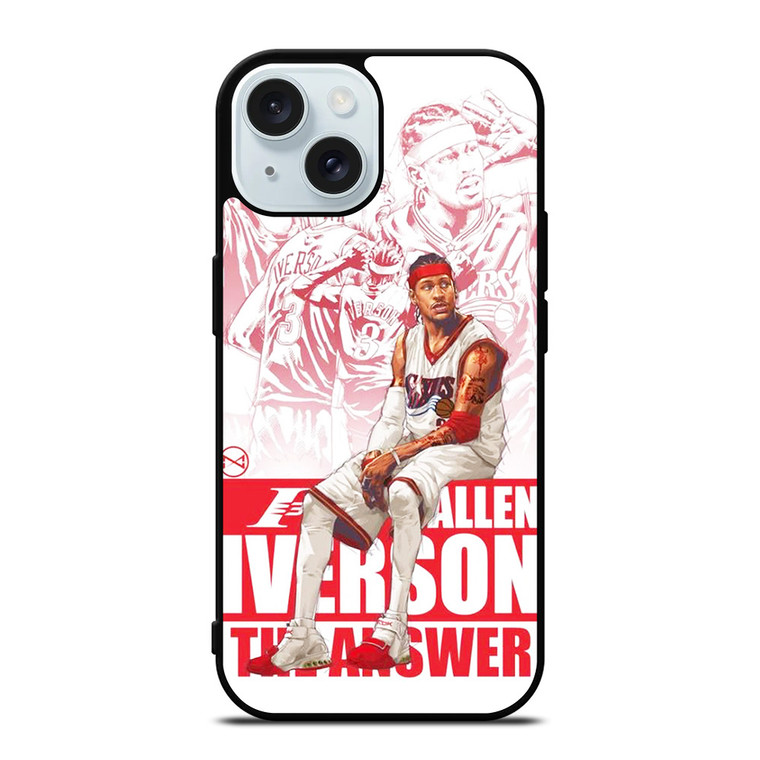 ALLEN IVERSON SIXERS NBA iPhone 15 Case Cover