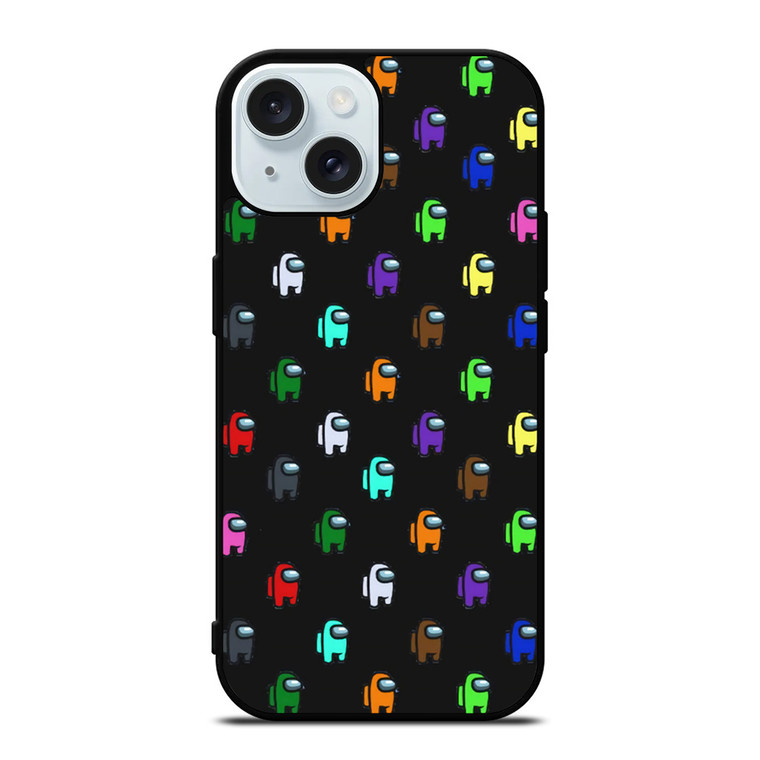 AMONG US GAME PATTERN iPhone 15 Case Cover