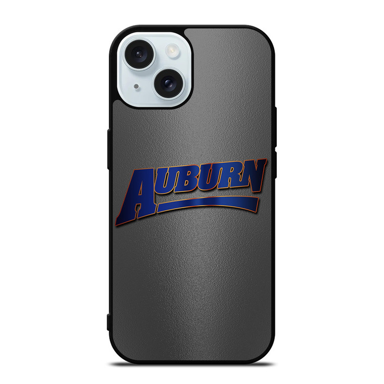 AUBURN TIGERS FOOTBALL METAL LOGO iPhone 15 Case Cover