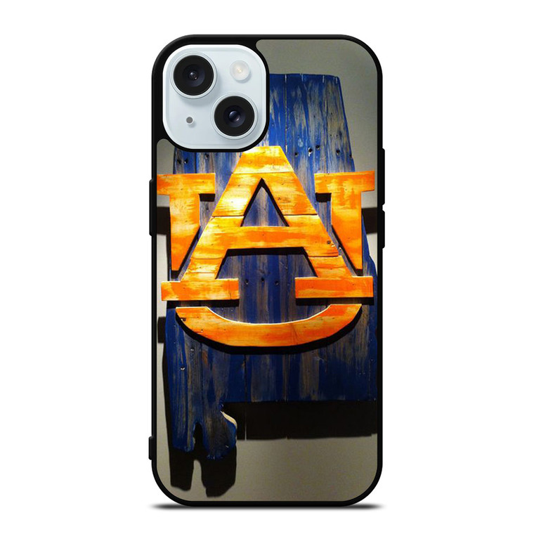 AUBURN TIGERS WOODEN ICON iPhone 15 Case Cover