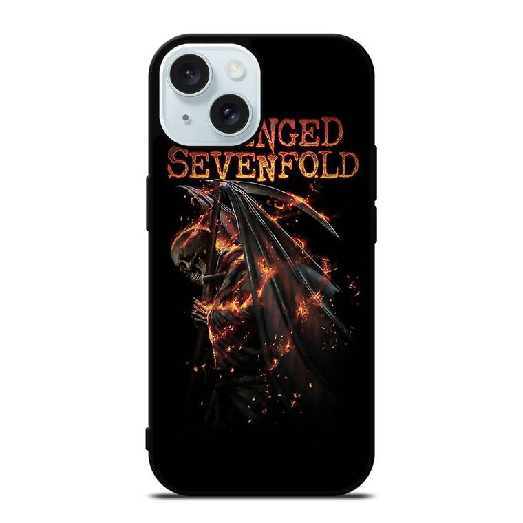 AVENGED SEVENFOLD RACK BAND LOGO iPhone 15 Case Cover