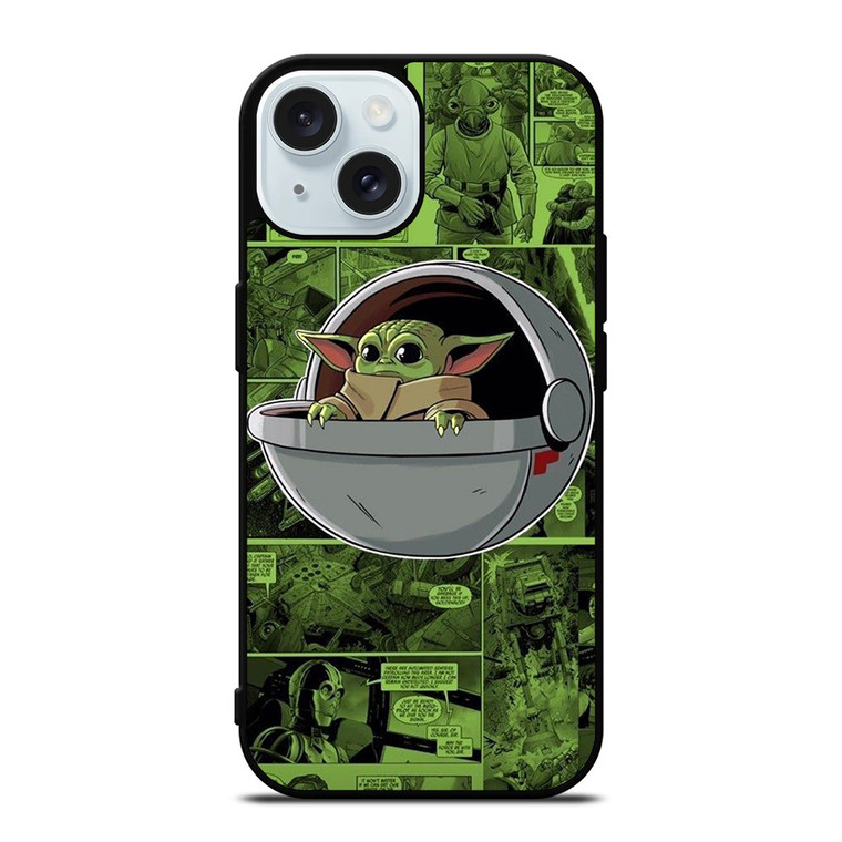 BABY YODA STAR WARS COMICS iPhone 15 Case Cover