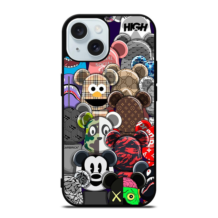 BEARBRICK BRAND COLABORATION iPhone 15 Case Cover