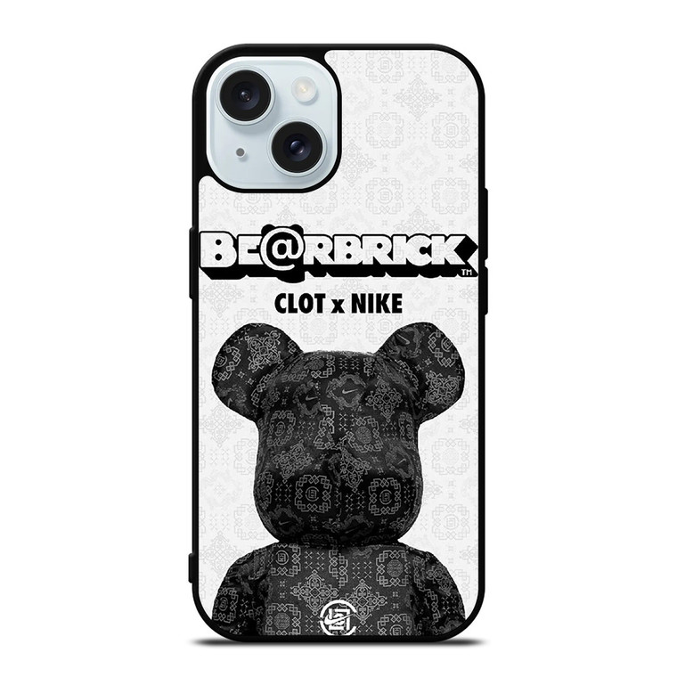 BEARBRICK CLOT X NIKE WHITE iPhone 15 Case Cover
