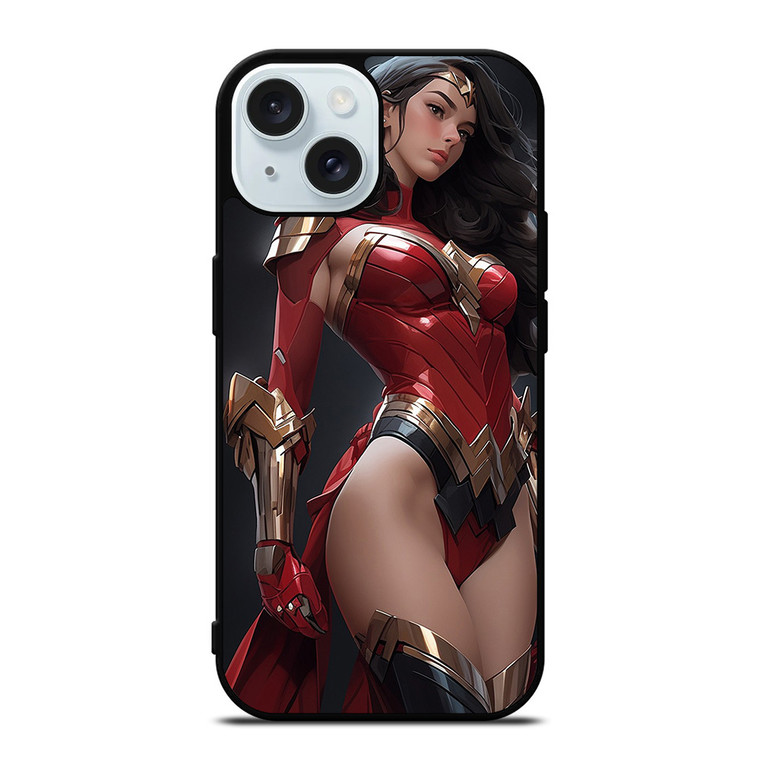 BEAUTIFUL SUPERHERO WONDER WOMAN DC COMIC iPhone 15 Case Cover