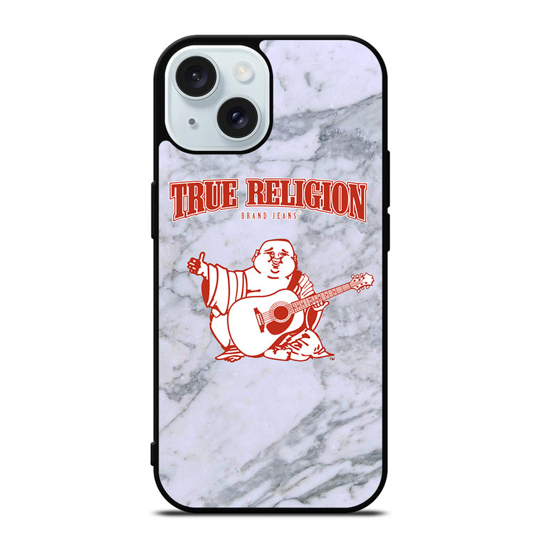 BIG BUDDHA TRUE RELIGION MARBLE iPhone 15 Case Cover