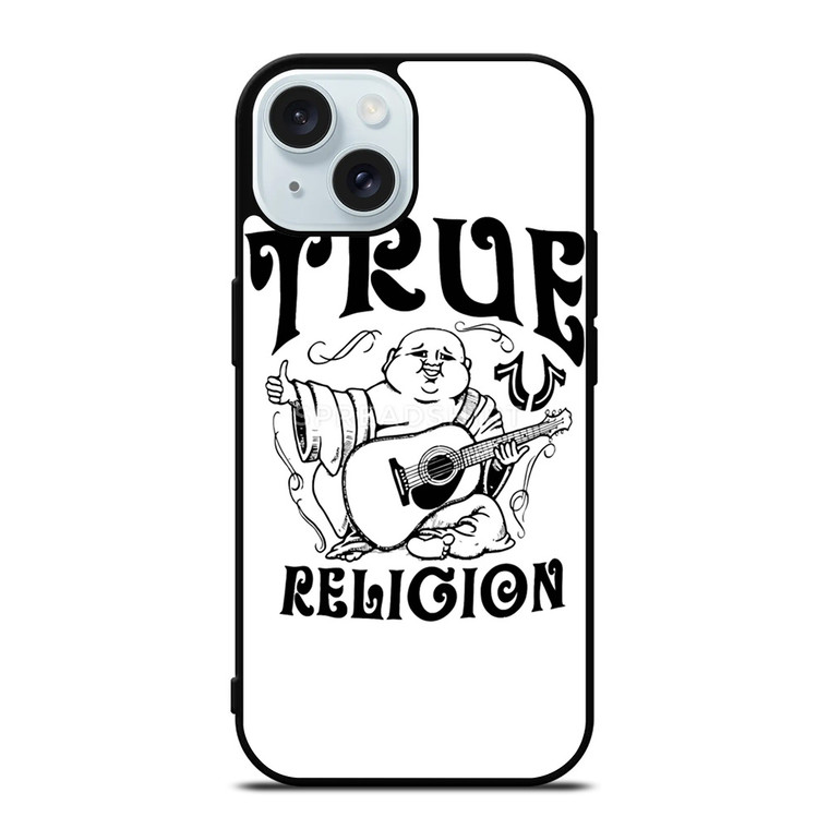 BIG BUDDHA TRUE RELIGION OFF WHITE iPhone 15 Case Cover