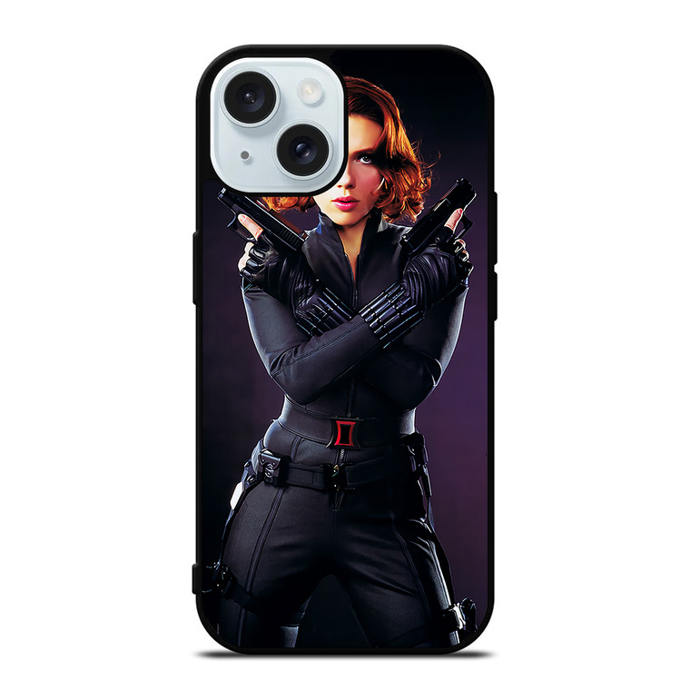 BLACK WIDOW SEXY GUN AVENGERS iPhone 15 Case Cover BLACK WIDOW SEXY GUN AVENGERS iPhone 15 Case Cover