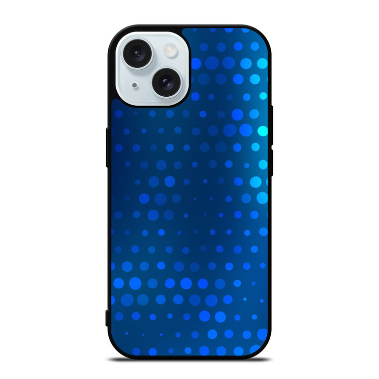 BLUE GRADIENT HALFTONE PATTERN iPhone 15 Case Cover