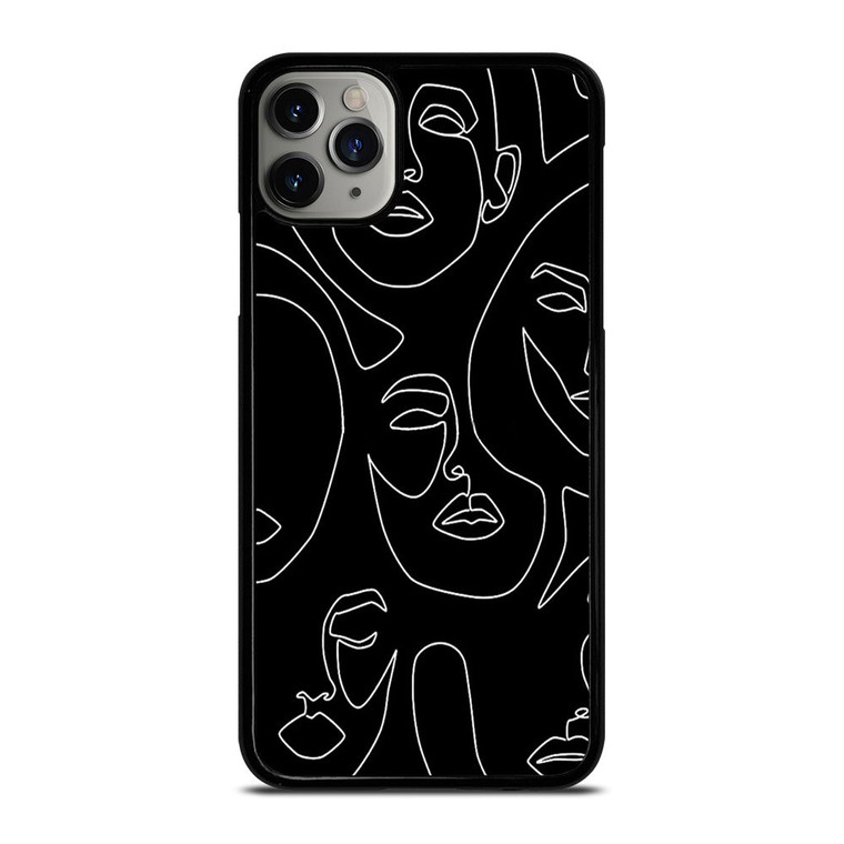 WOMAN FACE SKETCH PATTERN iPhone 11 Pro Max Case Cover