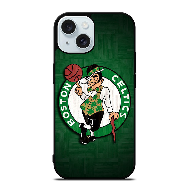 BOSTON CELTICS WOODEN LOGO iPhone 15 Case Cover