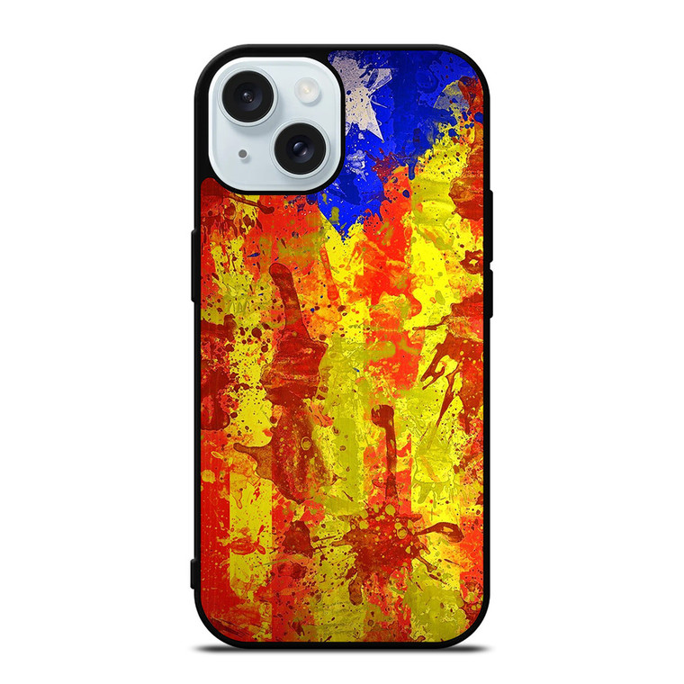 CATALONIA FLAG BRUSHES iPhone 15 Case Cover