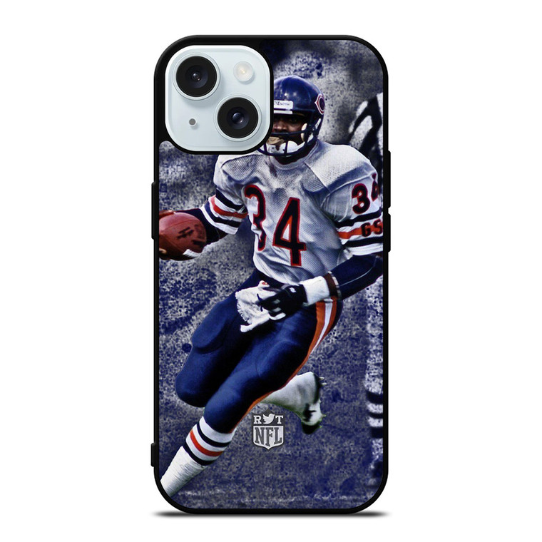 CHICAGO BEARS WALTER PAYTON NFL iPhone 15 Case Cover