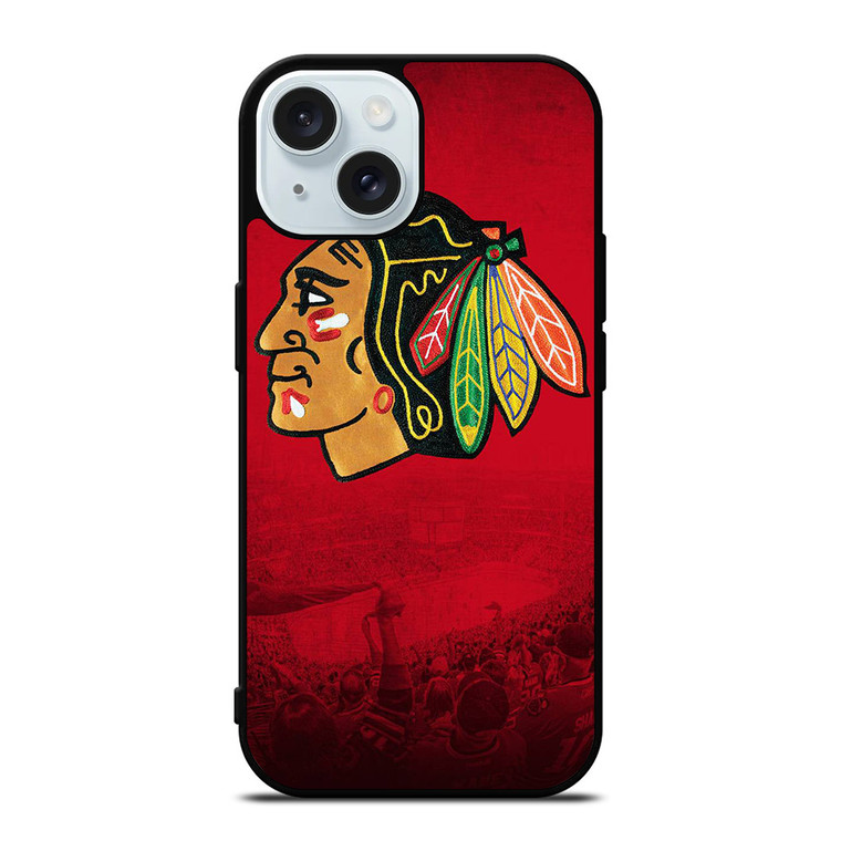 CHICAGO BLACKHAWKS NHL ICON iPhone 15 Case Cover
